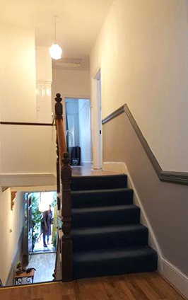 Painting and decorating of a landing at a house in Croydon